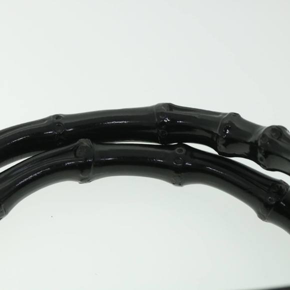 GUCCI GG Canvas Bamboo Hand Bag Black 002 1015 Auth fm2780 - Picture 8 of 16